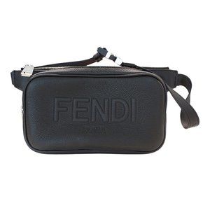 Fendi Men's Waist Bag/Body Bag/Shoulder Bag in Black Leather (7VA605)
